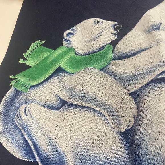 Coca Cola Vintage Polar Bear Sweatshirt Sweater 1995 Coke Size Large - Picture 5 of 8